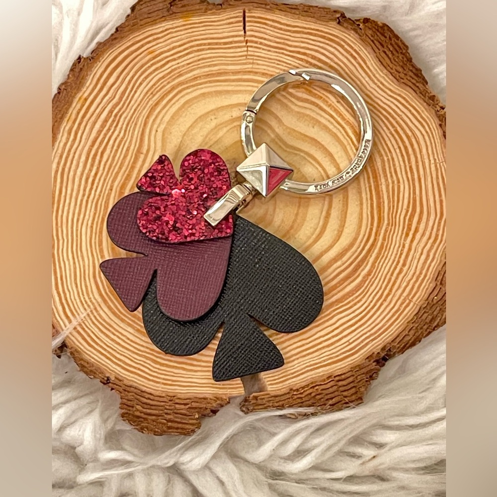 Kate Spade Red and Black Spade Keychain - Picture 3 of 5